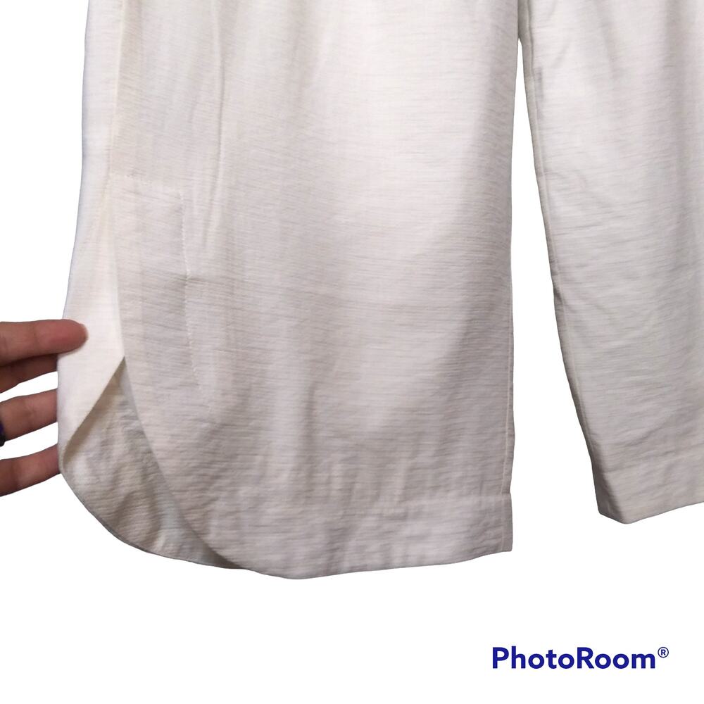 NWT Wide Leg Cropped Pants RYEGRASS SZ L crema - Picture 3 of 10